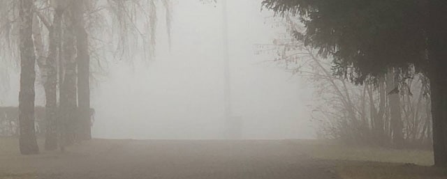 Кемерово накрыл плотный туман